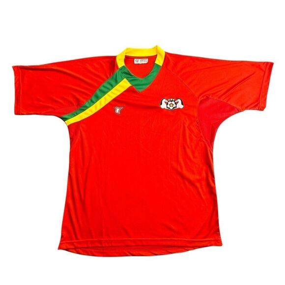 Tovio Sz L Federation Burkinabé Football FBF Burkina Faso Jersey Soccer Red Vtg? - Picture 1 of 9